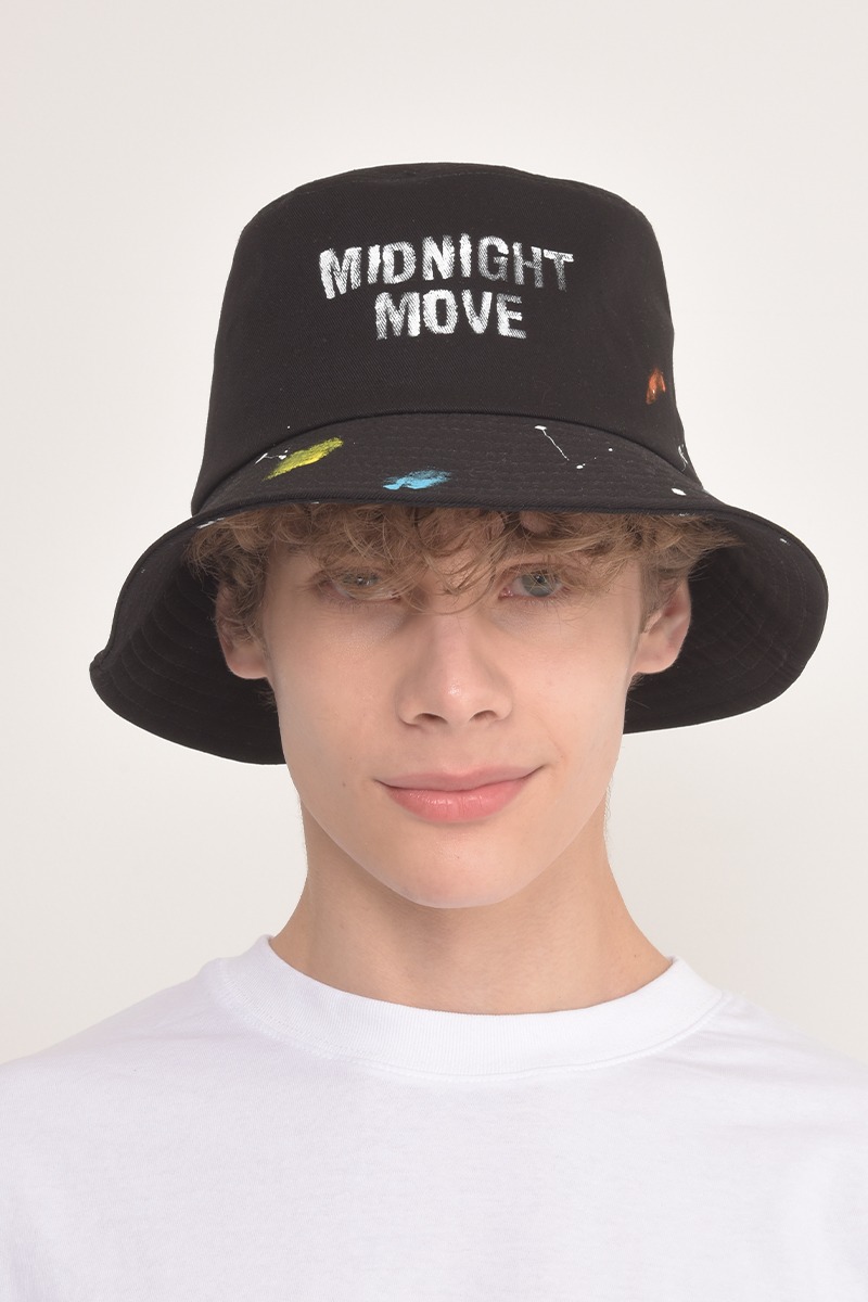 [unisex] paint bucket hat (black)